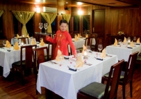 Dining room on Indochina Sails Cruises Halong Bay, Vietnam Indochina Sails Cruises Halong Bay, Vietnam