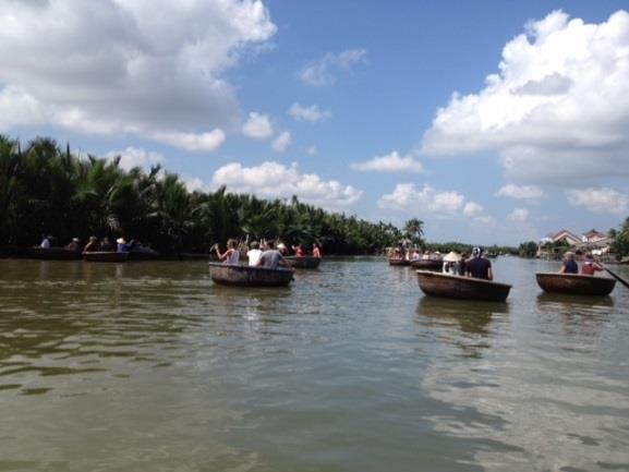Basket boat in Cam Thanh commune, Hoian