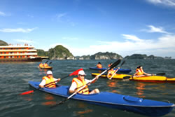 Kayking in Halong Bay, Vietnam