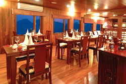 Dining room on Valentine Cruise Halong Bay Vietnam